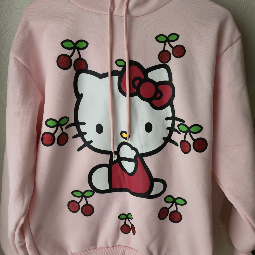 Hello Kitty Light Pink Cherry Sweater, Pants And Shorts.